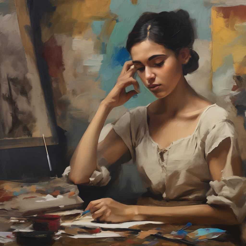 Χρήση παράδοσης στην σύγχρονη τέχνη, αφηρημένος πίνακας με νέα εκφραστικά στοιχεία, σύγχρονη τέχνη και παράδοση.